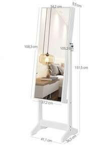 SONGMICS Joyero, regalo del Día de San Valentín, almacenamiento para dormitorio universitario, Regalo de Navidad - Blanco - Ver 8