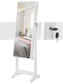 SONGMICS Joyero, regalo del Día de San Valentín, almacenamiento para dormitorio universitario, Regalo de Navidad - Blanco - Ver 6