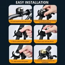 1pc Bicycle Bell AirTag Hidden Anti-Loss Tracker Anti-Theft Holder Locator Bike Bell - Multicolor - View 8