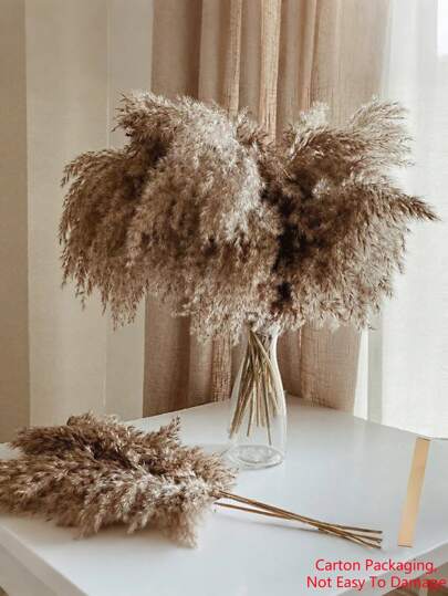 MEHELANY 10 stuks/doos kunstmatig pampasgras decoratie, 44,5 cm kleine nep pampasgras boeket met veren, bruin pampasgras decoratie, boho stijl kamer bloemdecoratie, bruiloft vaas krans decoratie, slaapkamer decoratie, boho bruiloft decoratie, vloer decoratie, ceremonie achtergrond kunstbloemen boeket, Moederdag cadeau, verjaardag jubileum cadeau, doe-het-zelf krans decoratie