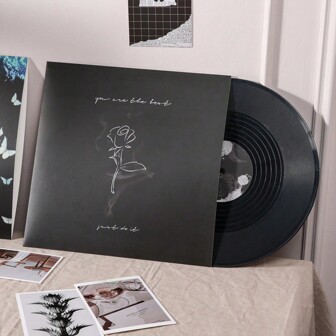 1 pieza de 12 pulgadas de Registro de plástico falso, decoración de pared, decoración de dormitorio, decoración de habitación estética retro, decoración con temática musical, registro de vinilo de plástico, decoración universal festiva, diseño de graffiti creativo, regalo de cumpleaños perfecto.