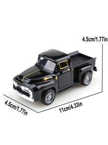 Decoraciones de camión en rojo y negro, decoraciones navideñas de camión negro vintage, decoraciones de granja de metal, decoraciones de mini coche de fundición a presión para mesa, camiones, hogar, cocina, granja, regalos de Navidad, regalos de cumpleaños, decoraciones para hornear pasteles, decoraciones de Pascua, decoraciones de Halloween