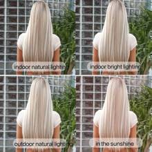 Natural Long Straight Hair Wig For Women With Bang Blonde Wig Heat Resistance Synthetic Hair Wig Hairpiece With Elastic Nylon Hair Net For Cosplay Party Daily Use