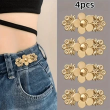4pcs Figure-Fitting Buttoned Waist Slimmer, No-Poke No-Sew Waist Cinchers