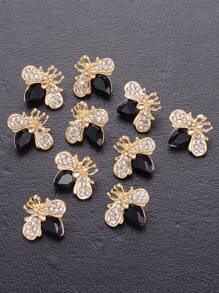 5/10 nút kim loại cổ điển có đính đá và ngọc trai, thích hợp cho áo sơ mi, váy, áo len, áo khoác, giày dép tự làm, túi xách, hộp quà tặng, đồ trang sức, phụ kiện may vá - Nhiều màu - Xem 20