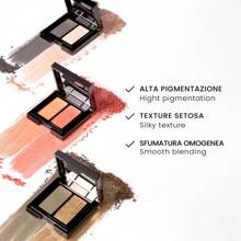 MIA MAKEUP DOUBLE MATCH EYESHADOW DUO - Duo matte en glanzende oogschaduw nieuwe kleuren