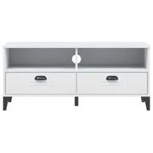 White Engineered Wood TV Cabinet Modern Storage Solution For Living Room - White - View 5