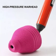 Toilet Plunger High Pressure Toilet Air Drain Unblocker Blockage Remover Tools ~ - Orange - View 8