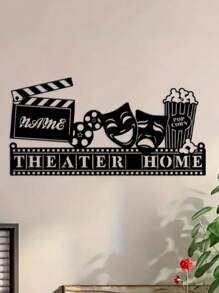 1 Custom Movie Night Metal Wall Art Logo Personalized Vintage Movie Iron Decoration Custom Home Theater Metal Signage The Perfect Gift For Movie Lovers Vintage Movie Popcorn Design Wall Hanging The Perfect Home Improvement Housewarming Gift For Movie Actors, Valentine's Day, Valentine's Day Decor Gifts Birthday Graduation