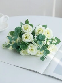 1PC 1 Mảnh Hoa Giả, 10 Nụ Hoa Hồng Phong Cách Hàn Quốc, Trang Trí Phòng Cây Giả, Trang Trí Mùa Thu, Trang Trí Trung Tâm Trang Trí Mùa Thu, Hoa Cưới, Trang Trí Đám Cưới, Vật Liệu Làm Vòng Hoa Tự Làm, Vật Liệu Trang Trí Tiệc Sinh Nhật, Tiệc Gia Đình, Phòng Khách, Bình Hoa, Vườn Ngoài Trời, Trang Trí Mùa Thu, Ngày Lễ Tình Nhân, Quà Tặng Năm Mới - trắng - Xem 11