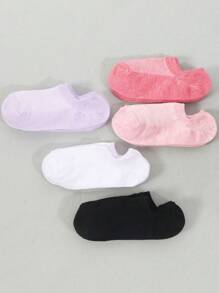 10/20 Pairs Multicolor Women's Boat Socks, Summer Thin Breathable Low-Cut Non-Slip No-Slip Heel Invisible Short Socks - Multicolor - View 8