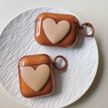Brown Heart Shaped Protective Case For AirPods 2/3/Pro/Pro2/4 - Brown - View 6