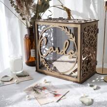 Wedding Card Box Graduation Card Box, White PVC Gift Card Box With Slot And Acrylic Window, DIY Large Card Box For Wedding Reception Party Graduation Baby Shower Birthday Decorations, Wedding Decor, Home Decor, Room Decor Party Favors Bride Gifts Party Decorations Bachelorette - 1pcs - View 13