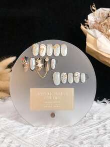 MAOMIA 1个亚克力指甲油色卡展示板，可穿戴美甲配件展示架，美甲展示支架 - 彩色 - 查看 10