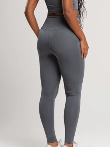 Women Sports Leggings - 灰色 - 查看 2