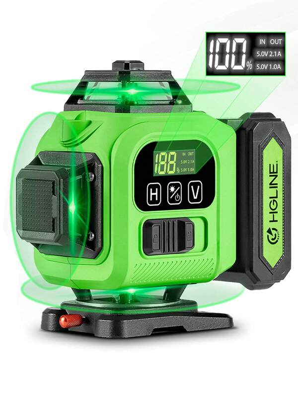 ONEVAN Livelli laser 4D a 16 linee Strumento di livellamento di misurazione autolivellante a 360° orizzontale verticale a linea verde