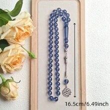 1 件 45 件简约优雅朦胧蓝色亚克力仿树脂手链，适合女性日常佩戴 - 透紫色 - 查看 2