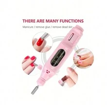 Complete Manicure Tool Kit: UV LED Lamp, Electric Nail Drill - USB Powered, Odorless Nail Care Set Includes Cuticle Remover, Nail File And Finger Separator