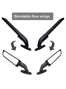 1 Set Adjustable Motorcycle Rearview Mirror Wind Deflector Spoiler Kit, Fit For 2018-2021 ZX10R ZX6R Z636 ZX6RR CBR, BMW 1000RR Racing Fairing Accessory Rearview Mirror - Standard - View 2