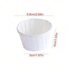 LIFETALK 50/100PCS White, Kraft, Brown Paper Muffin Cups Homemade Baking Molds Kitchen Birthday Party Supplies PE Coated Oilproof Printing Design Round Cupcake Cases