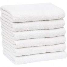 36 Pack White Hotel Bath Towels Bulk 20x40 Inches - Cotton Blend Economy Cheap Bath Towels For Commercial Uses, Gym, Salon, Spa & Hair - Lightweight Bath Towels Quick Drying (36 White) - 60 Pack - View 2