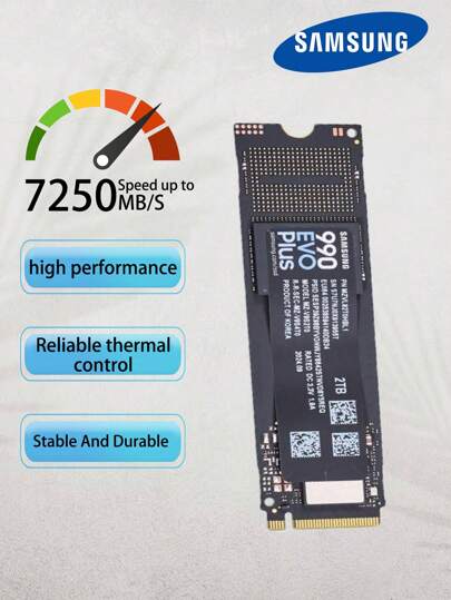 Samsung 三星 970 EVO Plus SSD 500GB 1TB NVMe M.2 2280 PCIe3.0 内置固态硬盘，最高速度可达 3500MB/S，V-NAND 技术，游戏存储和内存扩展，图形热量控制