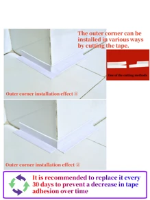 1 Rollo de Cinta de Silicona Antihongos y Resistente al Agua, 3.2m*2.2cm, para Fregaderos de Cocina/Baño, Inodoro, Bañera (Consulte el video y los detalles para las instrucciones y pasos de instalación. La superficie a aplicar debe estar seca y libre de agua. Es mejor reemplazarlo una vez al mes), Pegatinas, Vinilos Decorativos para el Hogar, Artículos de Decoración de Primavera para Refrescar su Hogar, Pegatinas de Decoración de Ramas