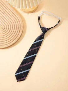 1pc 32cm Adjustable Printed Pre-Tied Tie, Suitable For Boy, Girl & Children, Daily Wear, Party, Performance, Student Uniform, Holiday Show - Multicolor - View 19