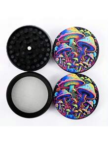 BROS Portable 4-Layer Spice Grinder, Metal Construction, 1.57/2.48", Travel-Friendly - Multicolor - View 4