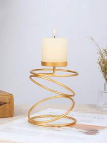 1PC Metal Iron Art Spray Candlestick Fashionable and Creative Nordic Wedding Party Candlelight Dinner Props Household Candlestick Decoration - Gold - View 13