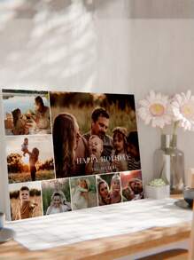 1 pièce Impression de photos personnalisées sur canevas - Impressions sur canevas avec vos photos sur un art mural personnalisé pour la chambre, le salon, le mariage, le bébé, l'animal de compagnie, la famille, l'amour, le couple, l'ami, l'image, la photo, l'art mural encadré