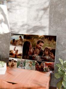 1 pièce Impression de photos personnalisées sur canevas - Impressions sur canevas avec vos photos sur un art mural personnalisé pour la chambre, le salon, le mariage, le bébé, l'animal de compagnie, la famille, l'amour, le couple, l'ami, l'image, la photo, l'art mural encadré