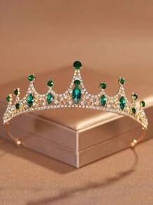 1 件女孩水晶手工公主头饰皇冠头饰，花童生日发饰 - 彩色 - 查看 4