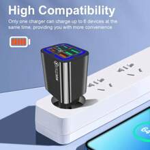 50 W 3 USB+3 PD Ladegerät, Schnellladenetzteil kompatibel mit den neuesten Apple-Geräten wie 16, 15, 14, 13, 12, iPad Tablets und anderen Smartphones, Ultrahochgeschwindiges Laden geeignet für Reisen, Büro, Studentenwohnheim und Zuhause mit mehreren Anschlüssen