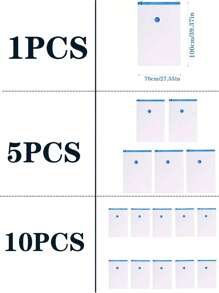 1 件旅行真空压缩袋，防水真空收纳袋，用于衣物、床上用品、行李整理，适用于衣物和被子存放 - 藍色 - 查看 8