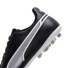 Puma KING MATCH MG Football Shoes, Spikes Soccer Shoes Low-Cut Athletic Shoes For Youth, Adult, Students - Black-puma White - View 8