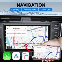 Wireless 2 Din Car Radio Multimedia Video Player With Touch Screen, USB, AUX, Bluetooth, Rear View Camera, Linux, CarPlay, Android Auto - With Rear View Camera - View 7