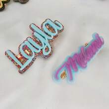 1 Peça Presilha de Cabelo com Letra de Nome Personalizado em Acrílico, Acessório Decorativo Personalizado, Presente para Meninas, Uso Fofo Durante Todo o Ano
