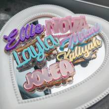 1 Peça Presilha de Cabelo com Letra de Nome Personalizado em Acrílico, Acessório Decorativo Personalizado, Presente para Meninas, Uso Fofo Durante Todo o Ano
