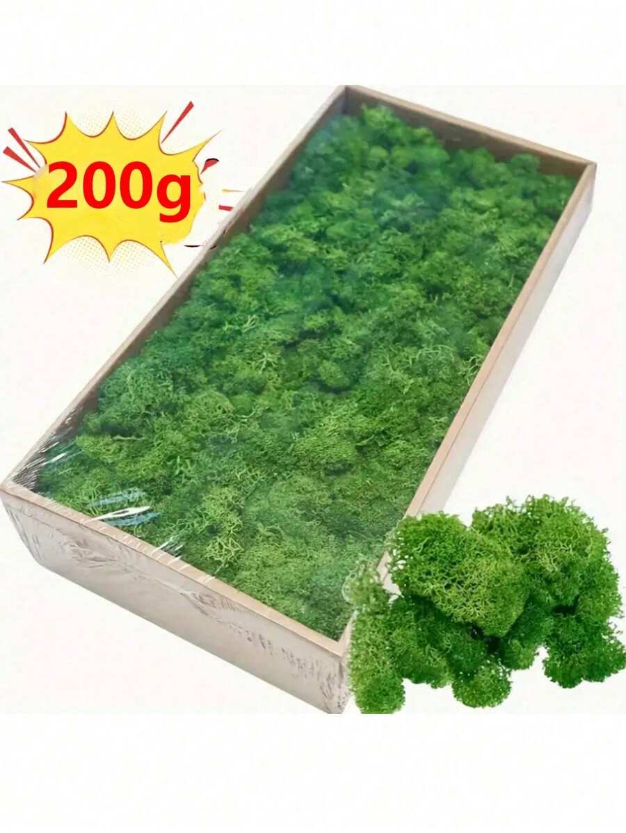 50/100/200g 人造苔藓藤蔓，可扩展且用途广泛，适用于花园装饰、景观美化和室内/室外使用，DIY 仿真苔藓草微景观布局，绿色植物草坪盆栽窗饰景观设计人造苔藓，情人节，生日毕业礼物，花园装饰，户外植物，园艺，假花 - 彩色 - 查看 1
