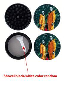 BROS 1 pieza, Molinillo de patrón creativo, Molinillo de metal de 4 capas, Herramienta de molienda mini, Dispositivo de molienda manual, Accesorios para el hogar, Molinillo multifuncional duradero, Regalo del Día de San Valentín, Regalo de Año Nuevo - Multicolor - Ver 9