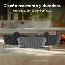 Cecotec Ctec Pack 3 Moldes Silicona Circulares para Airfryer Cfry Bucket Pack Accessories, 22x6cm, Libre de BPA, 160 g Cada una, R - ✅ Entrega de 3-5 días
