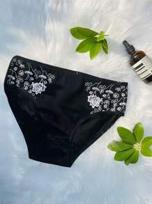 12 Pcs/Set Mid Waist Pure Cotton Print Panties Women Body Slimming Underwear Breathable Girls Briefs Sexy Comfort Ladies Lingerie(6 Color Random Delivery) - 彩色 - 查看 9