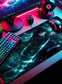 Gaming Mouse Pad For Desktop With Stitched Edge And Various Anime AI Prints - 滑鼠墊4612 - 查看 1