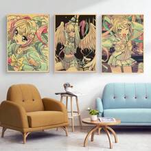 1pc/3PCS Áp phích nghệ thuật treo tường Khung tùy chọn Anime Poor Girl Trò chơi quá mức Áp phích Nghệ thuật vải Canvas cổ điển Trang trí nhà Nhãn dán tường Áp phích phòng khách Không khung - Nhiều màu - Xem 6