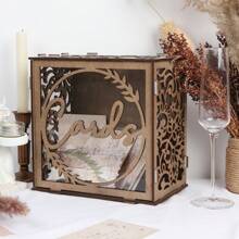 Wedding Card Box Graduation Card Box, White PVC Gift Card Box With Slot And Acrylic Window, DIY Large Card Box For Wedding Reception Party Graduation Baby Shower Birthday Decorations, Wedding Decor, Home Decor, Room Decor Party Favors Bride Gifts Party Decorations Bachelorette - 1pcs - View 6