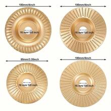 3 Packs Wood Carving Disc Set - 4.5-Inch Grinding Wheels With 5/8 Inch Arbor For Efficient Grinding And Shaping - Gold - View 4