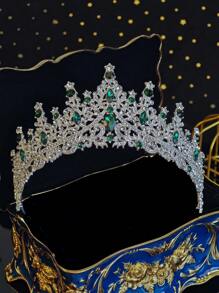 1pc Tiara And Crown For Women Crystal Queen Crowns Rhinestone Princess Tiaras For Girl Bride Wedding Hair Accessories For Bridal Birthday Party Prom Halloween Christmas - 彩色 - 查看 19