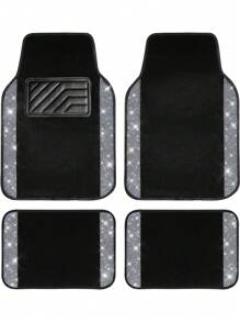 Bling Diamond Car Floor Mats Full Set, Shining Rhinestone Carpet Sparkly Glitter Crystal With Anti-Slip PVC Heel Pad Waterproof Universal Fit Automotive SUV,Sedan,Van,Cute Girl Women With Anti-Slip Pad,4pcs Pink/Withe/Black/Blue - Multicolor - View 14