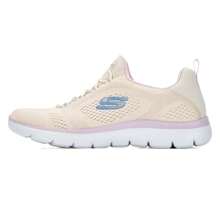 Skechers 女士休闲轻便平底低帮日常步行鞋，款式：149523-NTPR，建议订购小一码